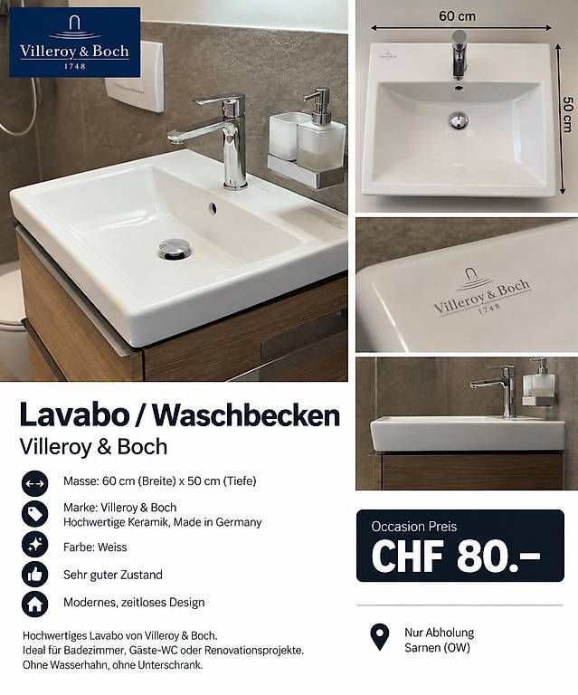 Lavabi & lavandini: Lavabo / Waschbecken – Usato da Alpnach Dorf venduto da iva_f6z2