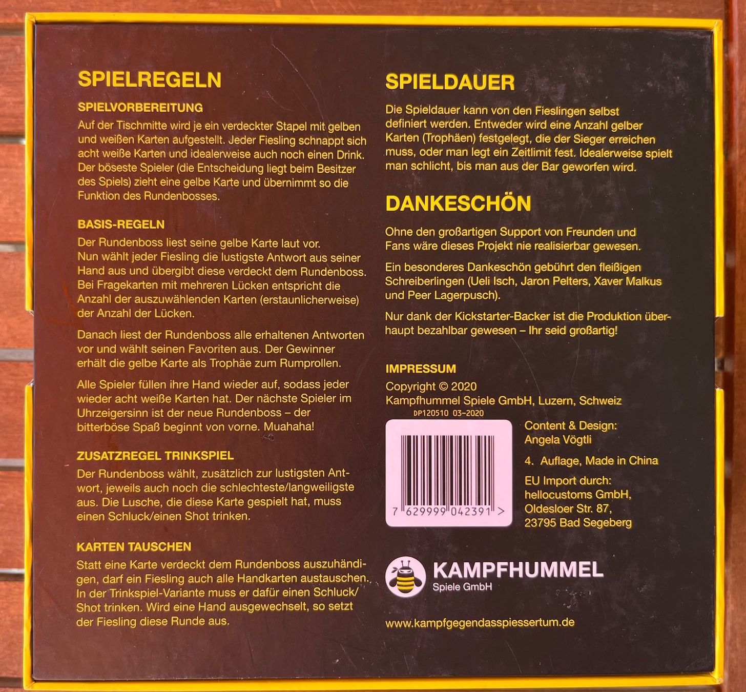 Spiele: Karten/Trinkspiel " Kampf gegen das Spiessertum" – Neu (gemäss Beschreibung) aus Zürich von Gurkis 4