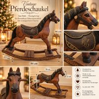 Vintage Schaukelpferd aus Holz – dekorativ – 84 cm