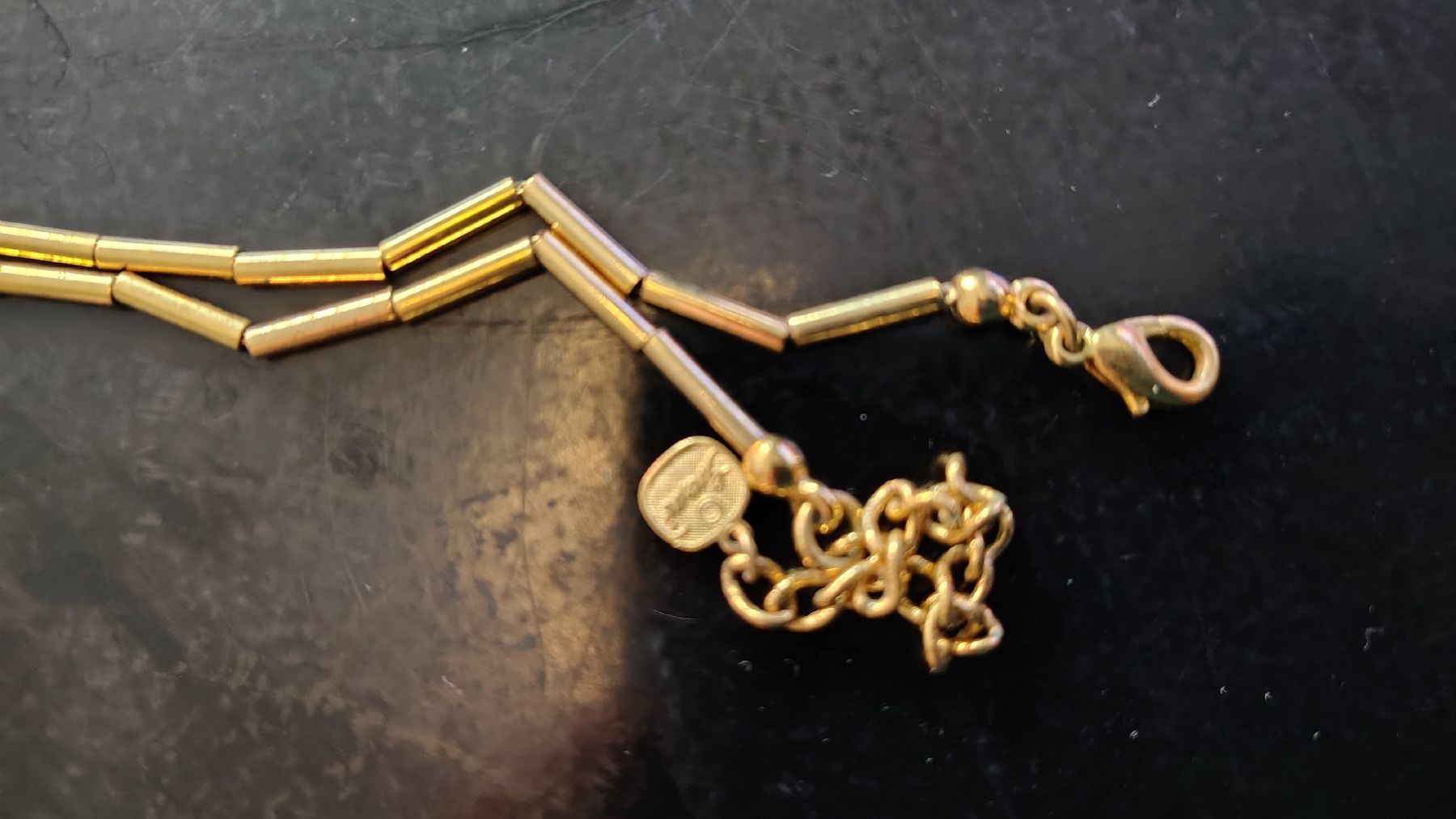 Catenine: Collier doré avec pendentif boule strassé – Usato da Puidoux venduto da Sophia70 3