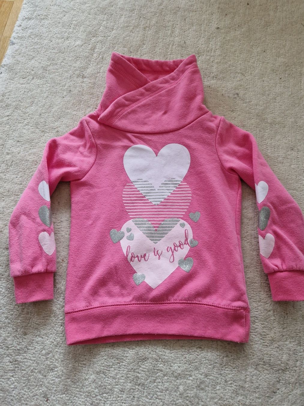 Pulls et sweat-shirts: Rollkragen-Pullover Gr.116 Glitzer-Herzen, Pullover Herz – D'occasion à Arlesheim par Vera6