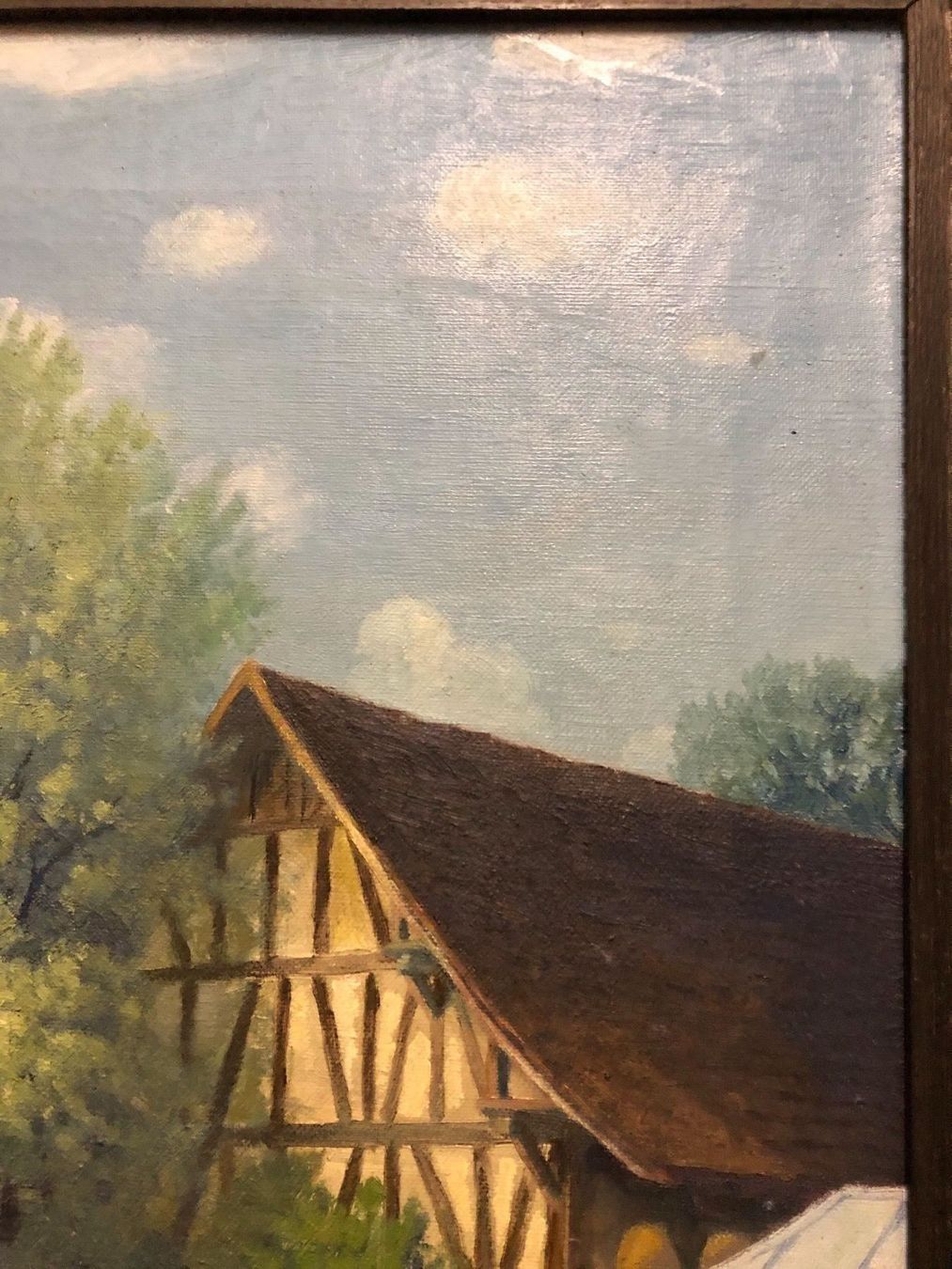 Dipinti: H. Hintermeister 1929 Gemälde mit Hof und Weiher – Usato da Hirzel venduto da pjn_d7xp 3