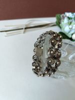 Armband Kordel-Optik / Rosenmotive – Silber- & Goldfarben mi
