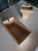 Badezimmer aus Massivholz von Dora Kuhn  fürs Puppenhaus