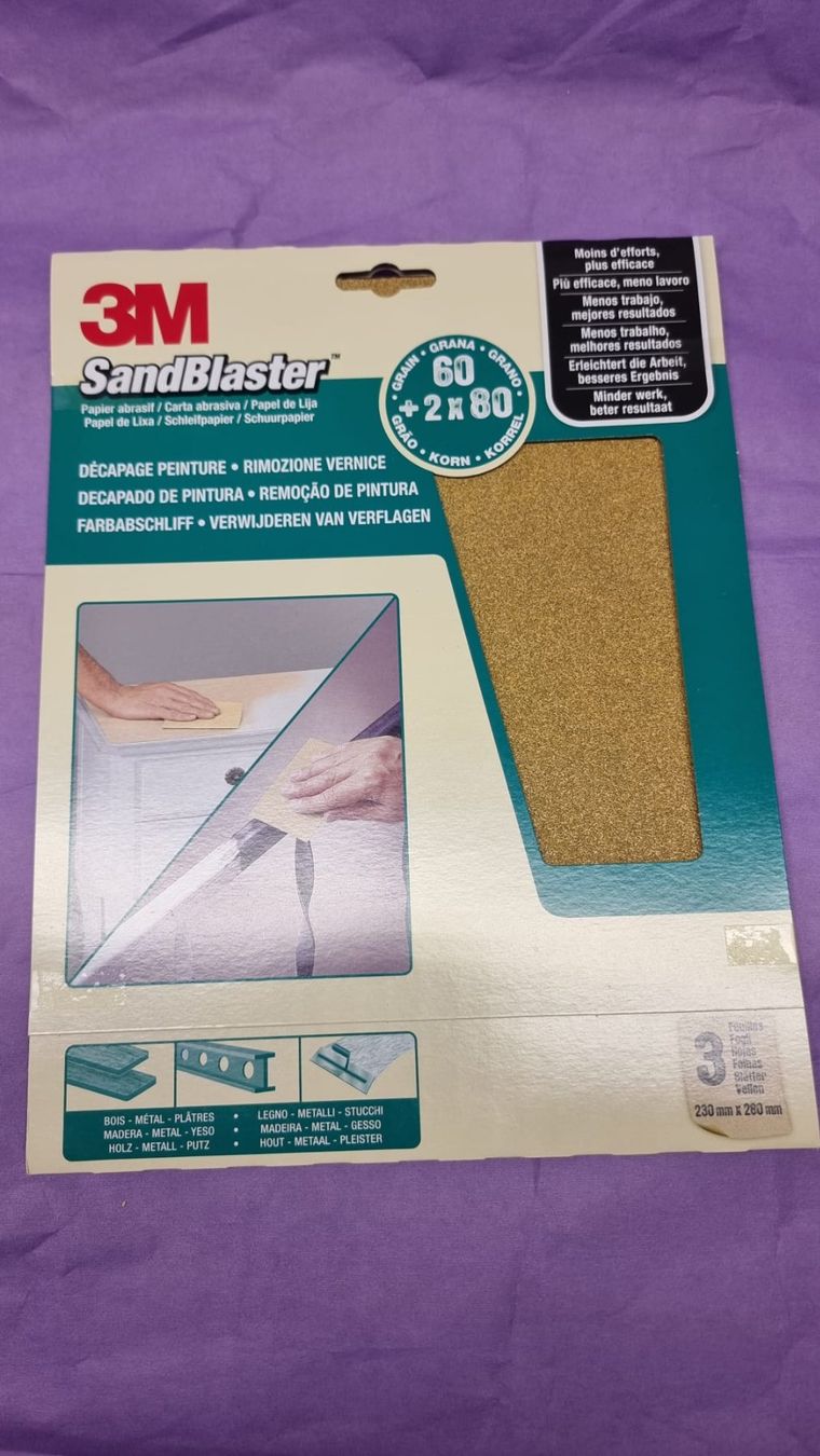 3M Alle Werkzeuge: 3M Sandblaster Schleifpapier 60 + 2 x80 Körnung – Neu und originalverpackt aus Rebstein von James-Dean