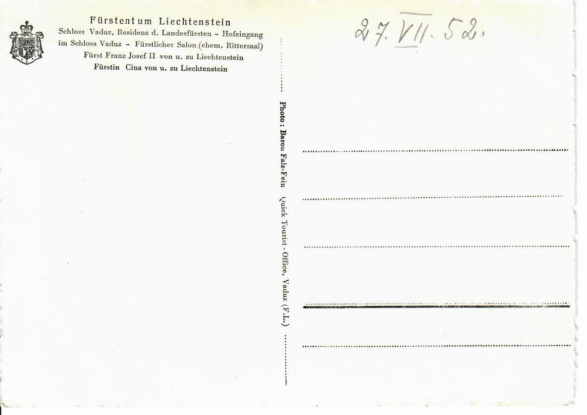 Cartoline postali: Fürstentum Liechtenstein – Usato da Hochdorf venduto da Ziegel-16 1