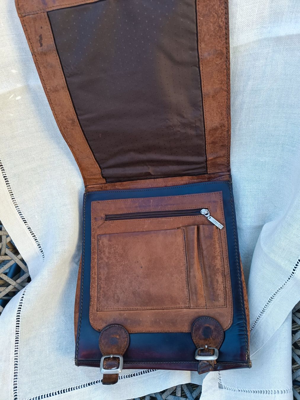 Zaini: Vintage Leder Rucksack Handtasche – Usato da Sargans venduto da Benziner 3