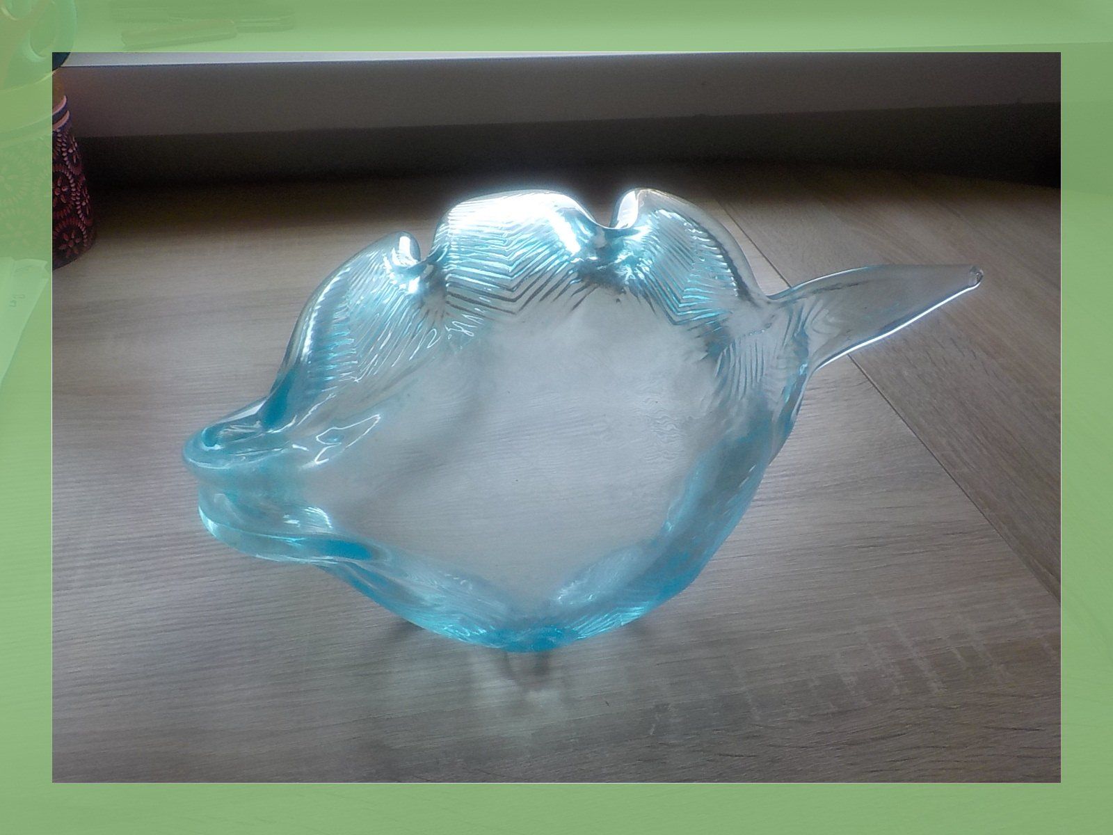 Statuette: Glasfigur Schwan Dekoration blau gebraucht – Usato da Bülach venduto da Freieck 5