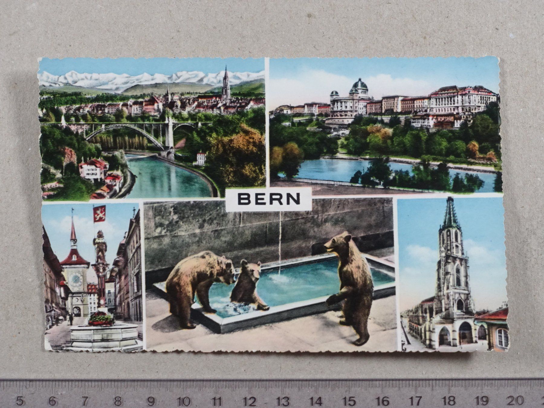 Cartoline postali: Bern, 1957, Bärengraben – Usato da Lenzburg venduto da fh1