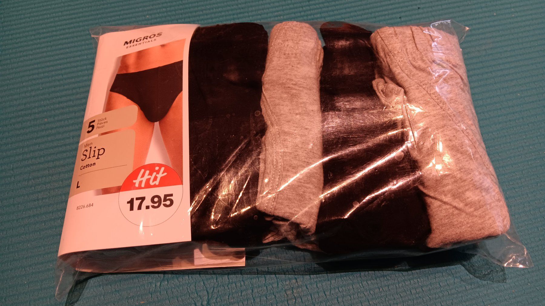 Migros Biancheria intima: 5er Pack Herren Slips Baumwolle Grösse L mit Durchgriff neu – Nuovo e nell'imballaggio originale da Dietikon venduto da Rabia