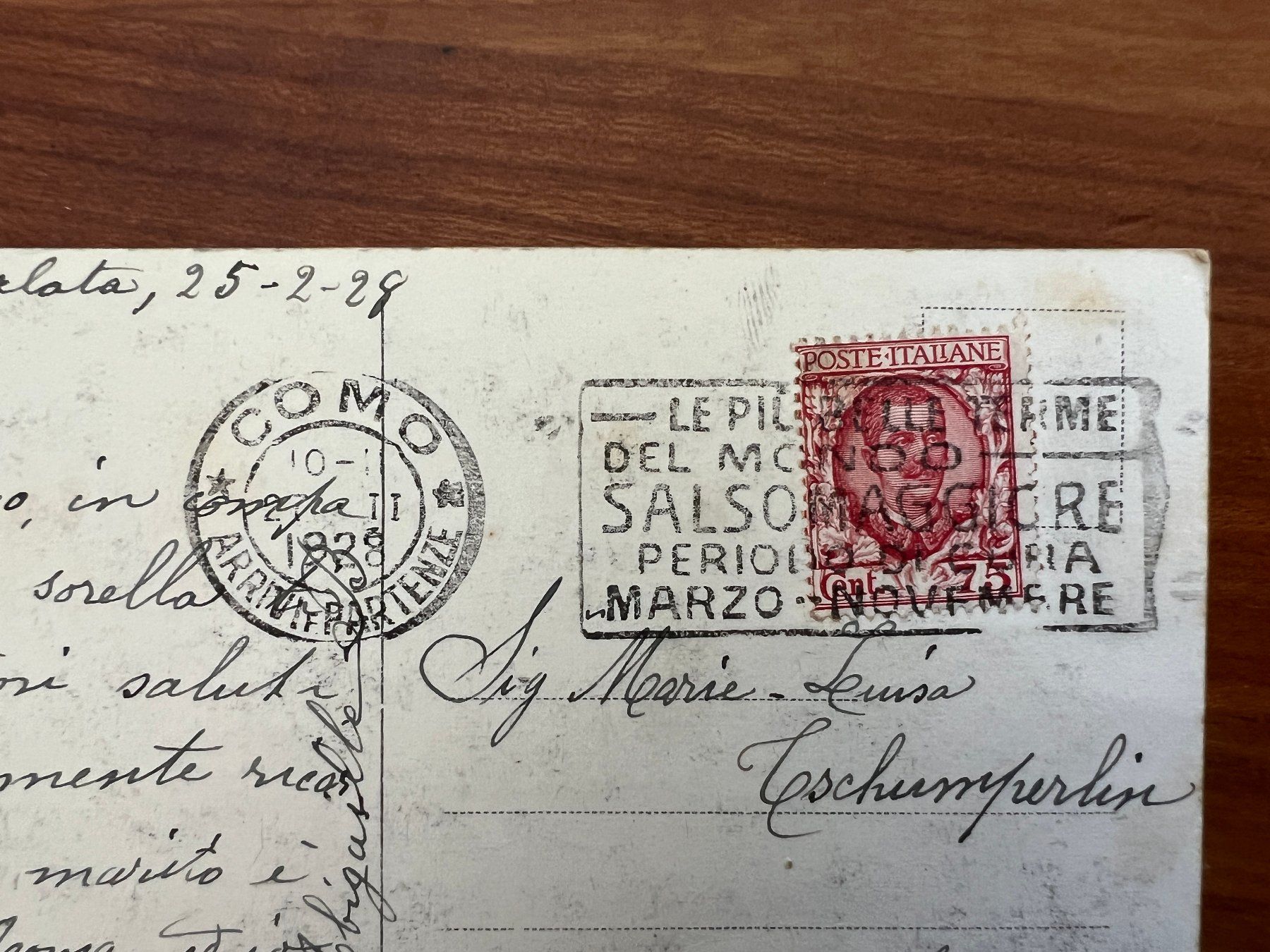 Cartoline postali: AK   1928 Como     (G2359) – Usato da Hinwil venduto da Sidi4 1