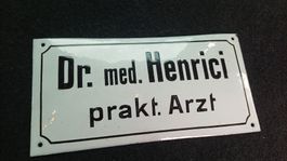 Altes Email Schild 