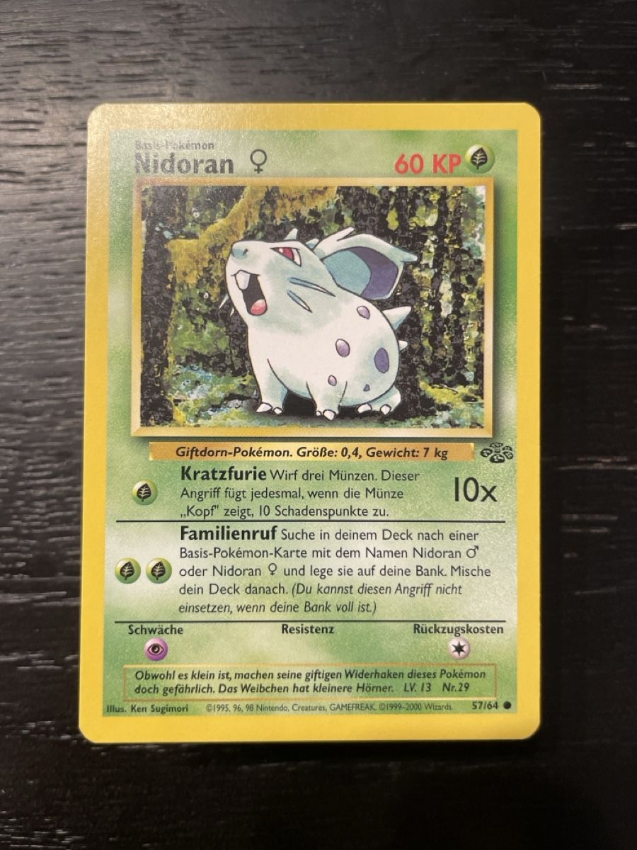 Pokémon Sammelbilder & Trading cards: Nidoran 57/64 jungle pokemon – Gebraucht aus Hugelshofen von Suimosa