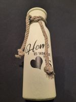 Vase, Deko, Shabby Chic, 19,5cm / Home is where the heart is