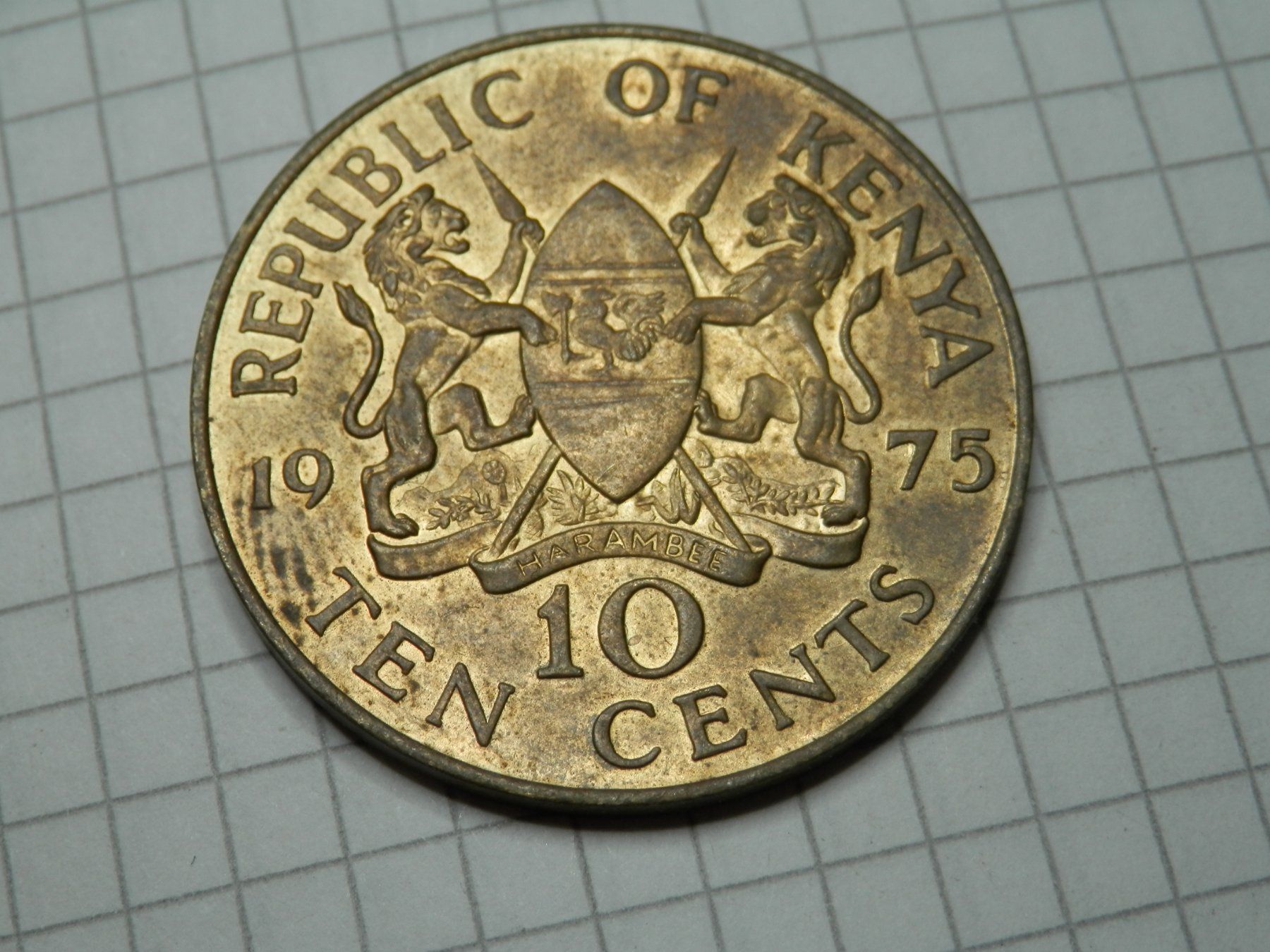 Tutti le monete: Kenia  10 Cent, 1975 – Usato da Weiach venduto da weiach81 1