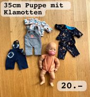 Spielpuppe 35 cm mit Zubehör Kleidung guter Zustand