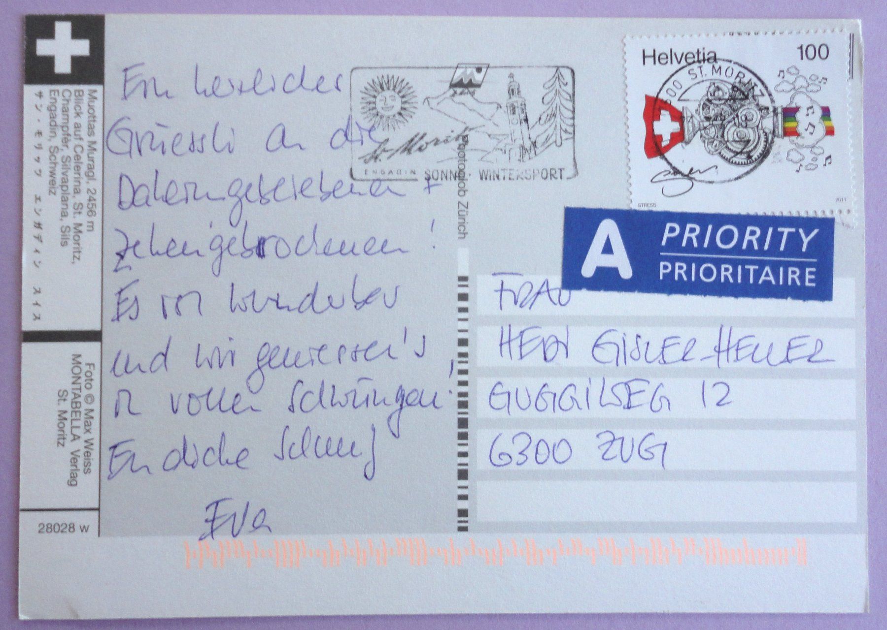 Cartoline postali: Oberengadin, St. Moritz – Usato da Fétigny venduto da Billy2miny 1
