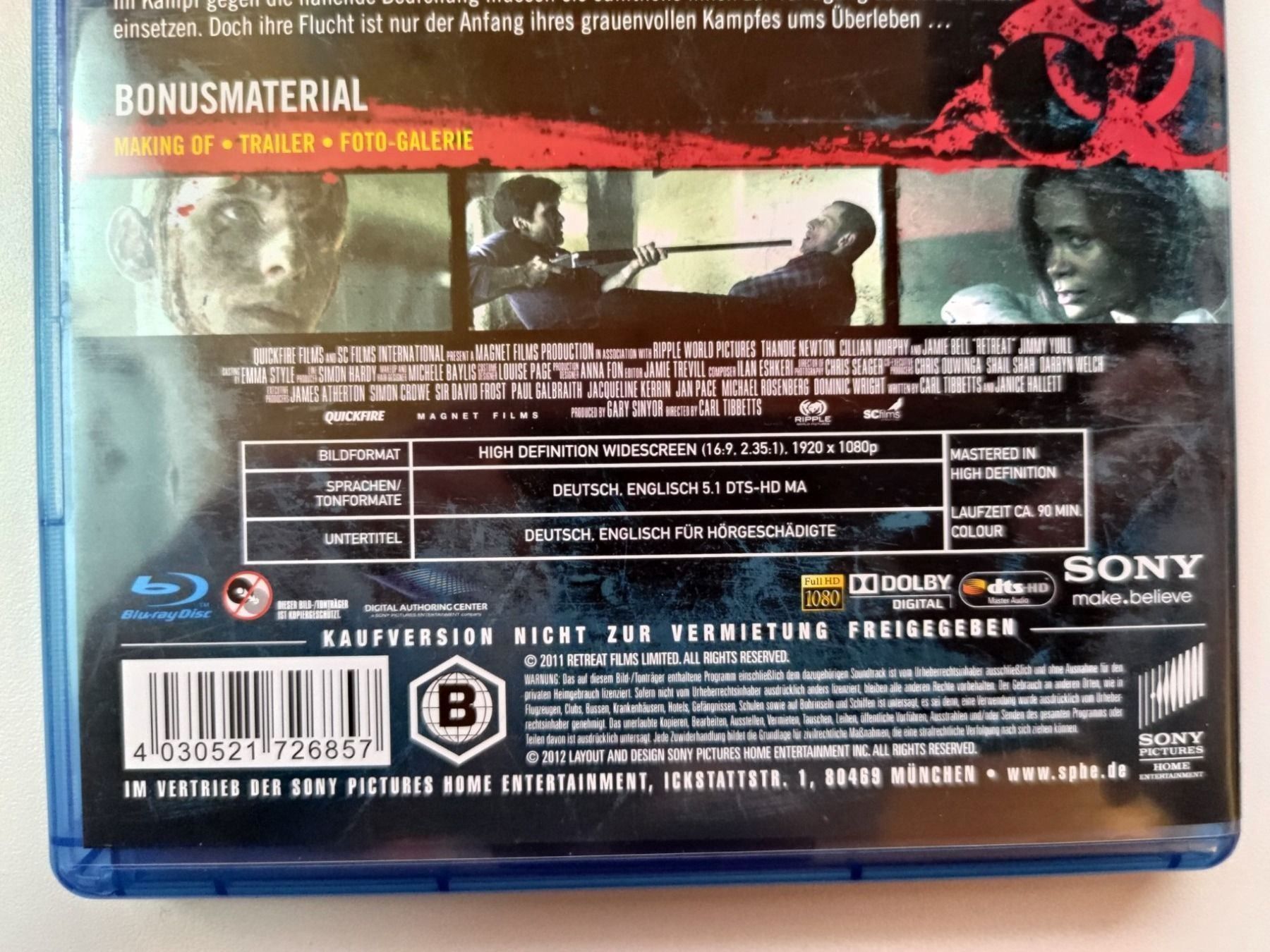 Tutti i DVDs: Retreat – Usato da Liestal venduto da Kratzilla 3