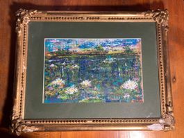 Peinture Gemälde Nénuphars cadre rahmen