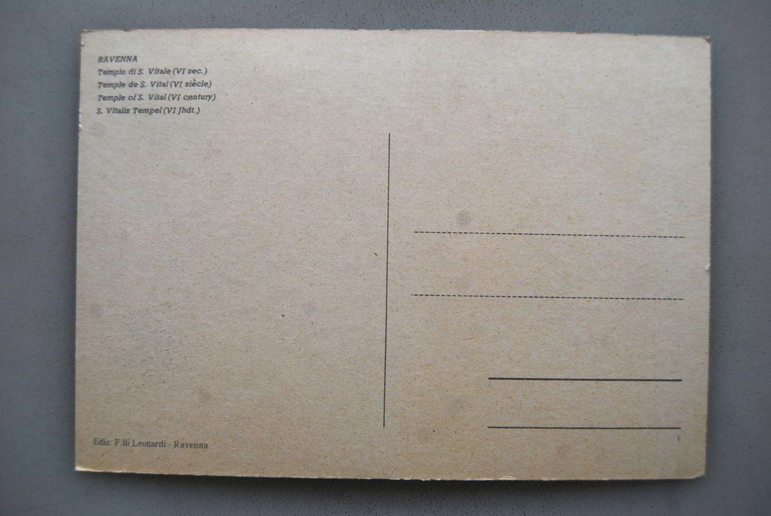 Cartoline postali: AK Ravenna - Tempio di S. Vitale – Usato da Rüfenacht BE venduto da Toro06 1