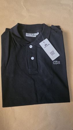Lacoste Poloshirt Klassiker Schwarz Grösse L Neu mit Etikett