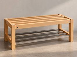 Schuhregal / Schuhbank aus Holz