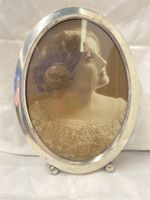 Antiker Sterling Silber Fotorahmen oval - Vintage!