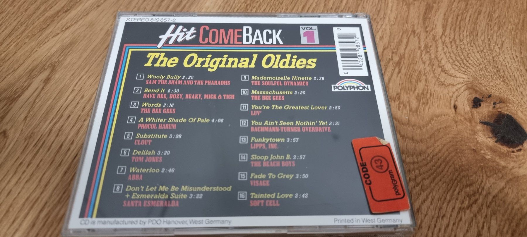CD: CD: Hit Come Back the orginal oldies Volume 1 – Usato da Lachen SZ venduto da allesweg78 1