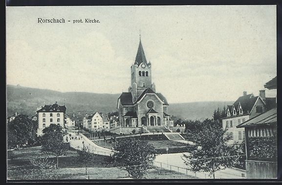 Cartes postales: AK Rorschach, Protestantische Kirche – D'occasion à Berlin par bartko-reher