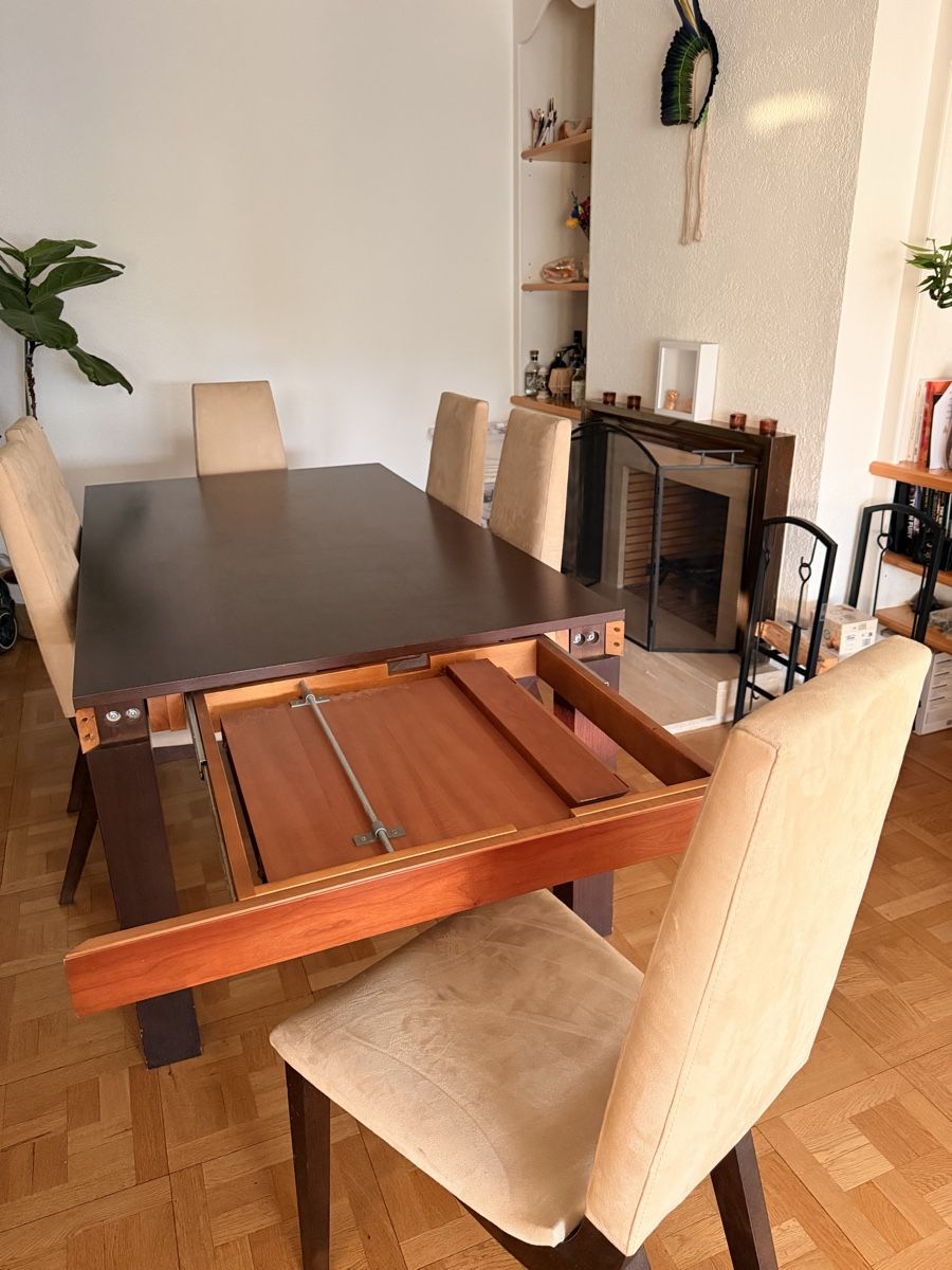 Tischset: Dining table set with 6 chairs extendable used condition – Gebraucht aus Genève von alb_6scd 2