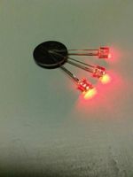 Flachkopf-LED 5mm, 20Stk klar/rot