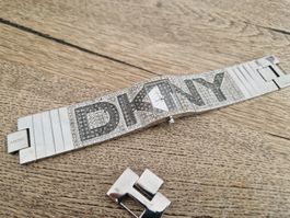 Damenuhr DKNY NY-4448 Edelstahl mit Steinen gebraucht