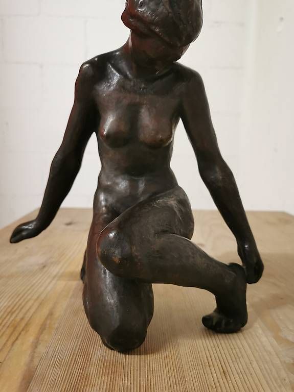 Sculture & Statue: Bronzfiguren. Kniender weiblicher. Akt – Usato da Dübendorf venduto da Babyl2945 3