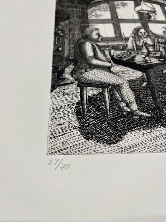 Grafica & Litografie: PETER STREICH RADIERUNG SIGNIERT NUMMERIERT – Usato da Gersau venduto da grafik-kunst 4