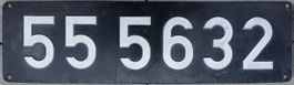 Deutsche Bundesbahn Lokschild 55 5632 - ORIGINAL