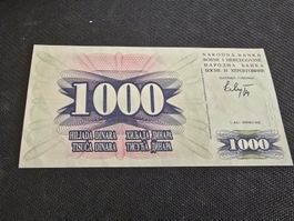 Billet Bosnie 1000