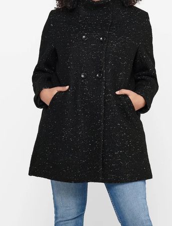 NEU Curvy Kurzmantel von ONLY Carmakoma 54 schwarz