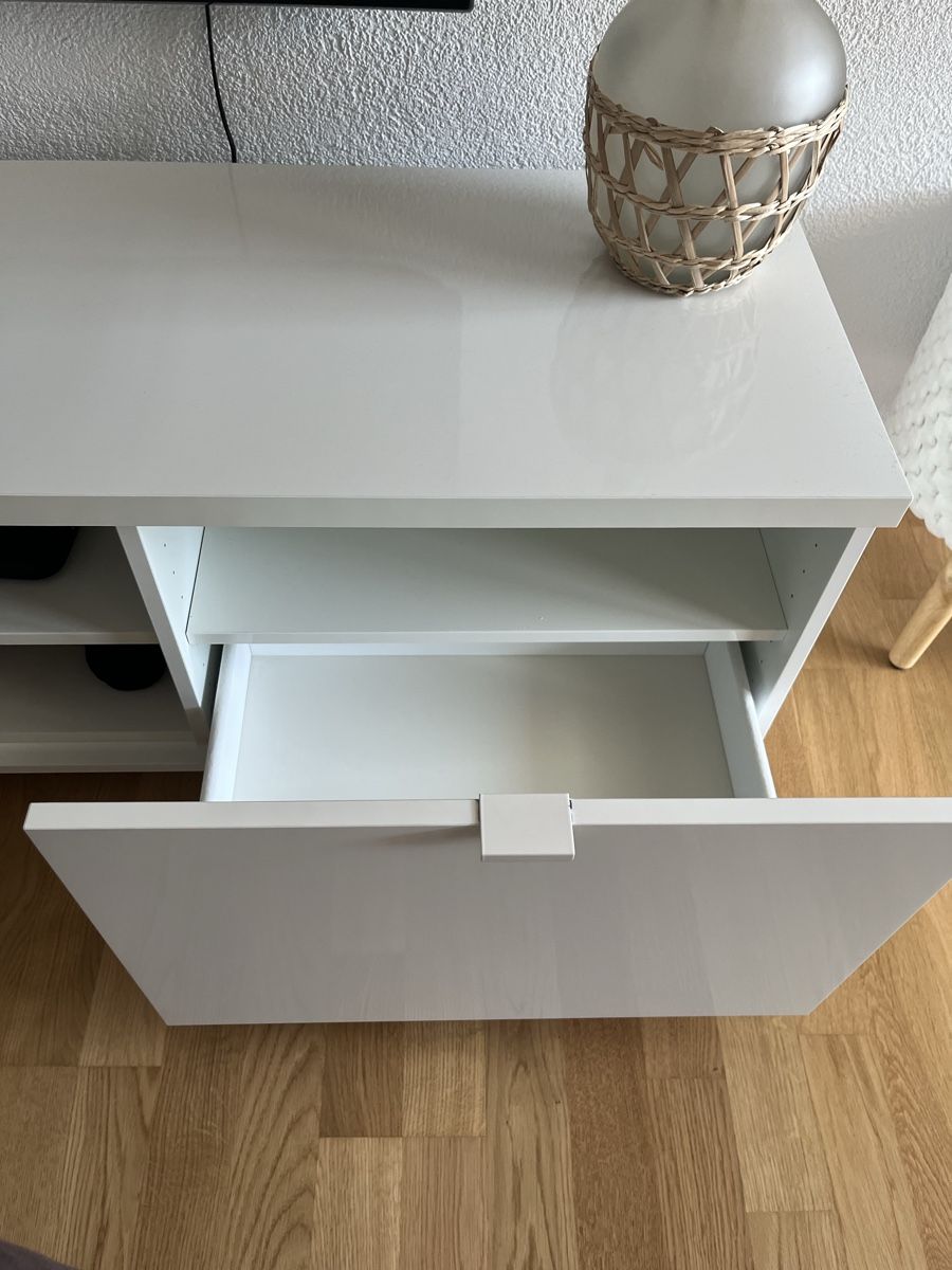 Ikea Mobili TV: Meuble TV blanc laqué 160cm – Usato da Monthey venduto da arno_45 3