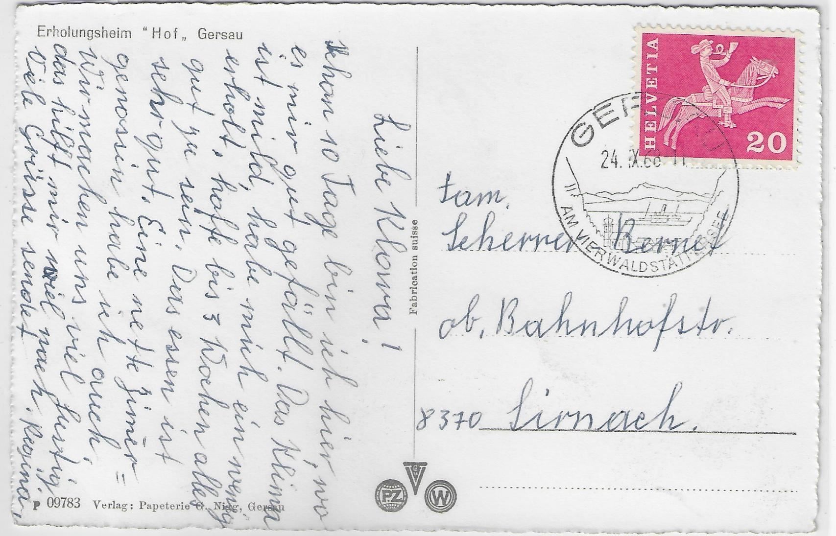 Cartoline postali: Erholungsheim Hof Gersau – Antico da Ettingen venduto da Kartenplanet 1