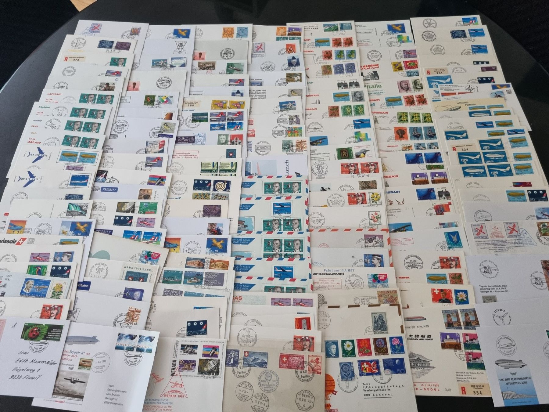 Tutti i francobolli: Sammlung mit 140 "neueren" CH Flugpost Briefe/Karten – Usato da Gümligen venduto da Geniusbuy