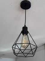 2 lampes cage vintage 