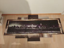 Wandbild 5-teilig Skyline Stadt Motiv neuwertig