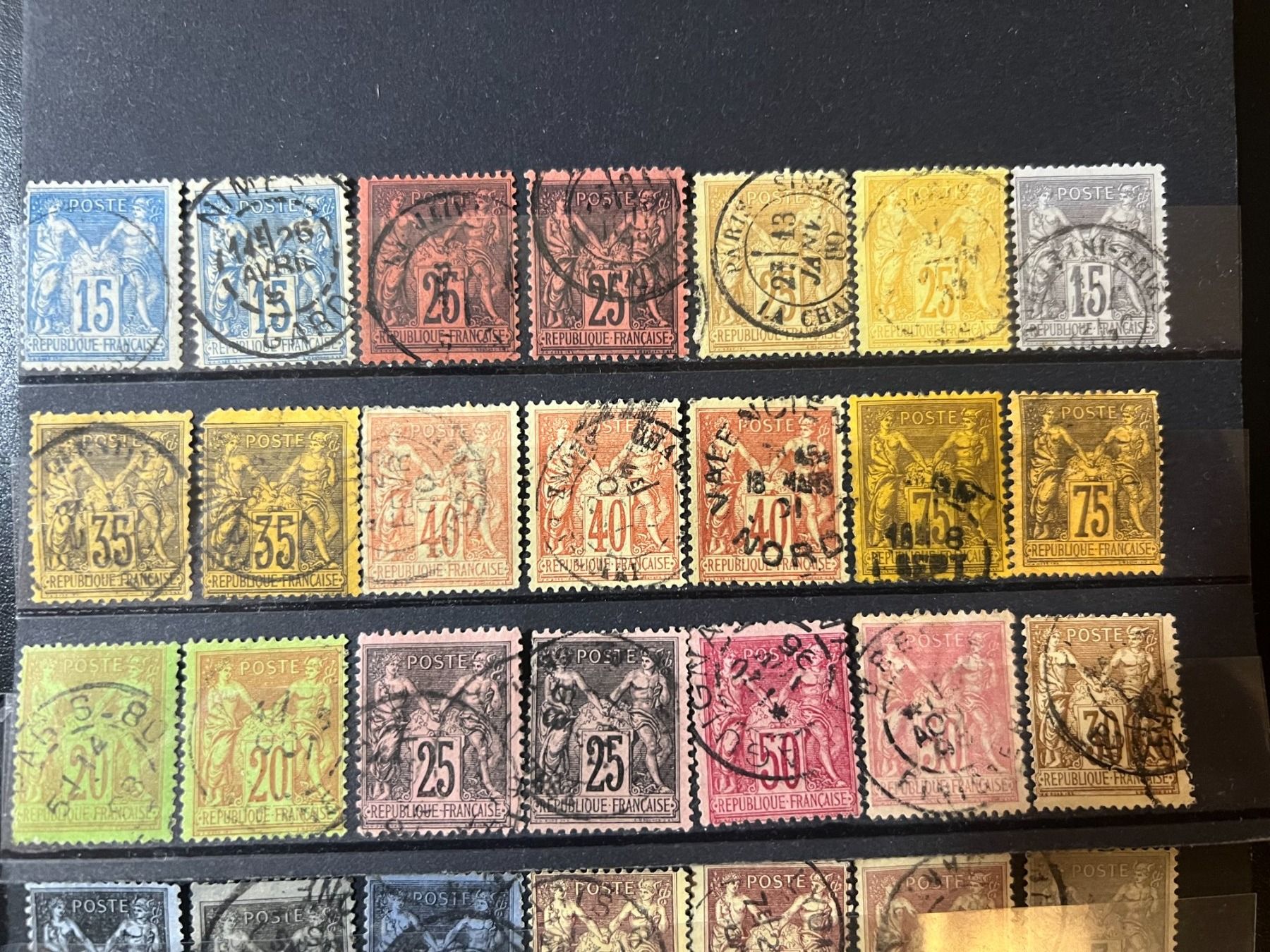 Tutti i francobolli: () 49 Sage Type II nuances couleurs 1876-1898 – Usato da Lausanne venduto da ffhoud 1