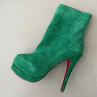 ungetragene CHRISTIAN LOUBOUTIN Ankle Boots mit Plateau 💚