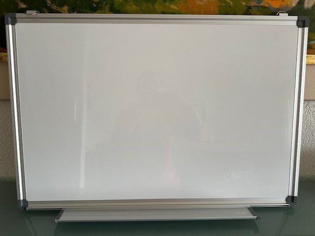 Memobord - CreativeBoard - Tablethouder - Glazen oppervlak - Wit