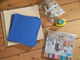 Bastelset, Stanzer, Faltpapier, Origami, Meeres Stempel