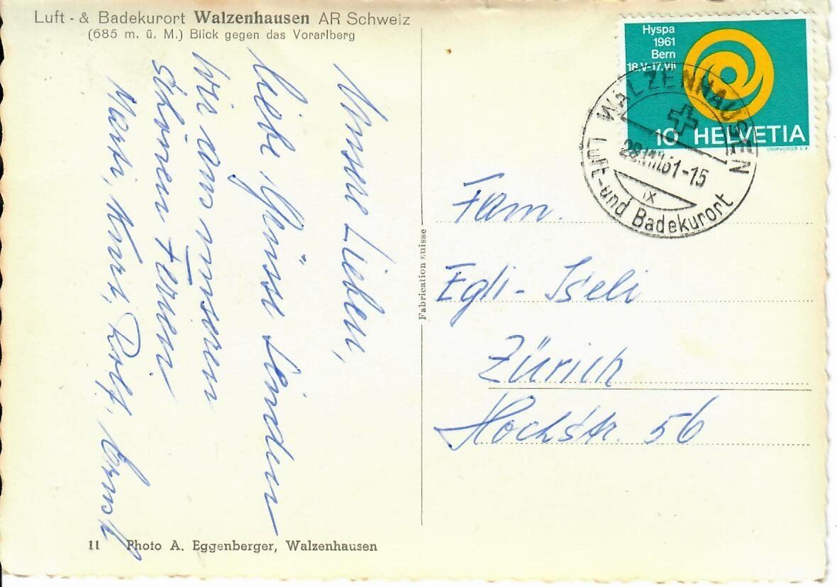 Cartoline postali: Badekurort Walzenhausen – Usato da Hochdorf venduto da Ziegel-16 1