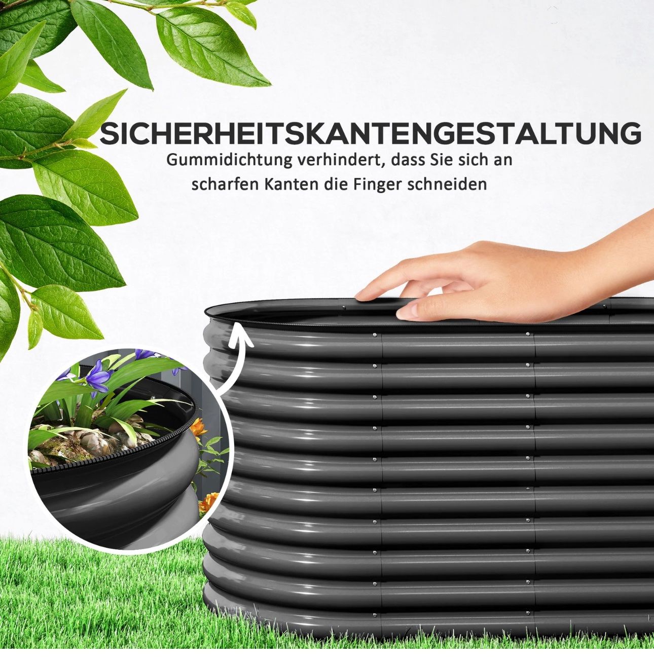 Blumentöpfe: Hochbeet aus Stahl, Pflanzbeet Frühbeet Gartenbeet – Neu und originalverpackt aus Amriswil von JaJa-Express 5