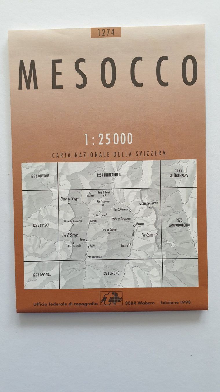 Cartine & Atlanti: Mesocco. 1:25'000. 1998. – Usato da Goldach venduto da armando_r
