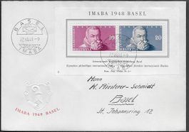 1948 Brief illust. IMABA Basel Sonder-o tadellos top ab 1.-
